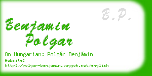 benjamin polgar business card